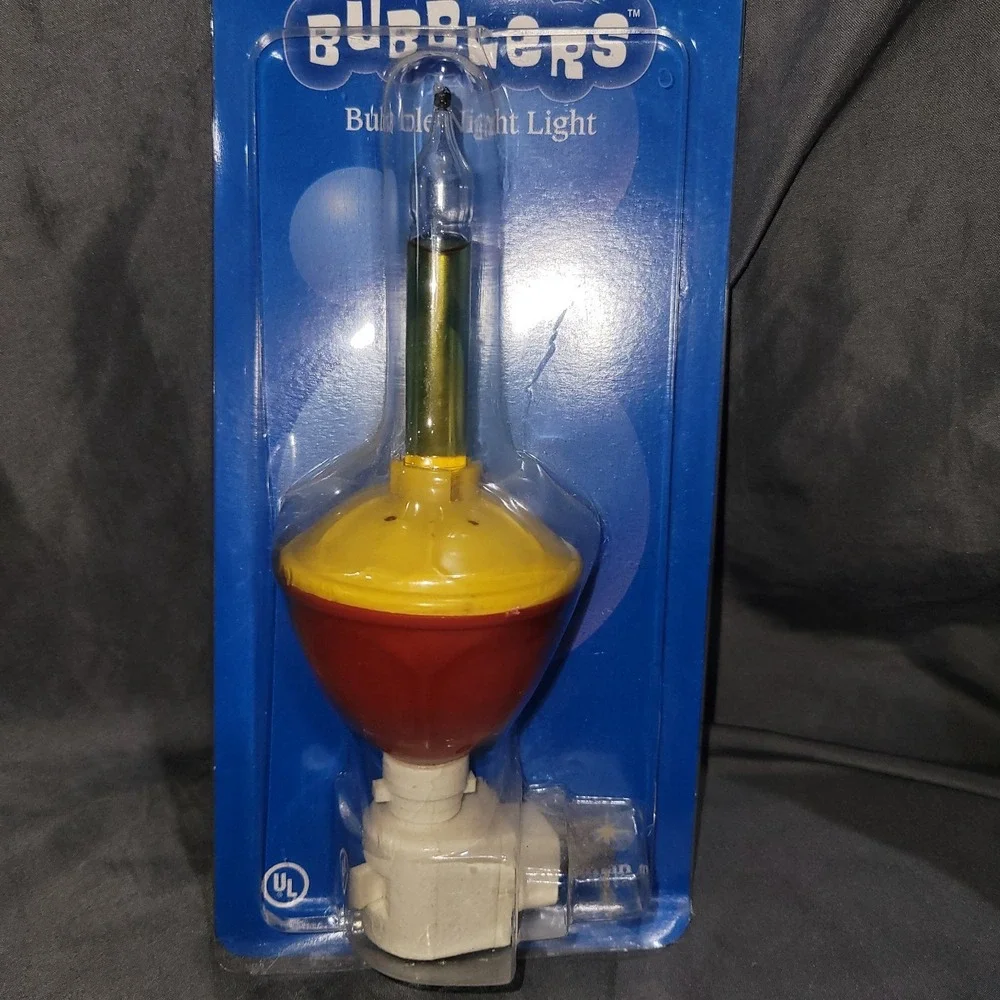 Vtg Bubble Bubbler Night Light NIB Red Yellow